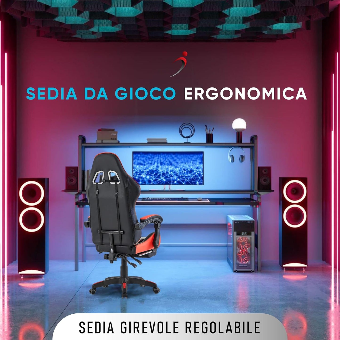 Sedia da gioco Walden (Rosso)