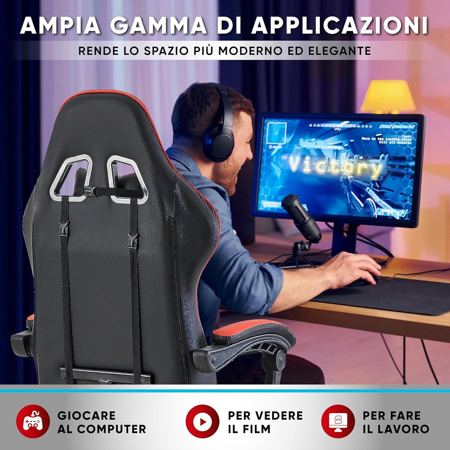 Sedia da gioco Walden (Rosso)