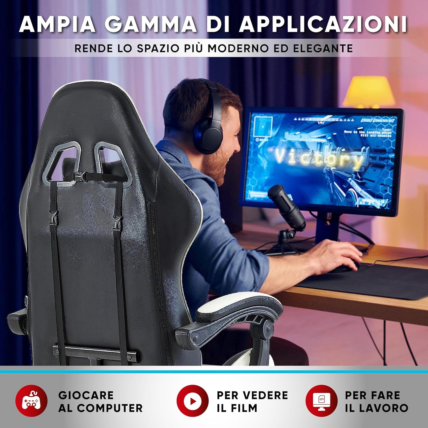 Sedia da gioco Walden (bianco)