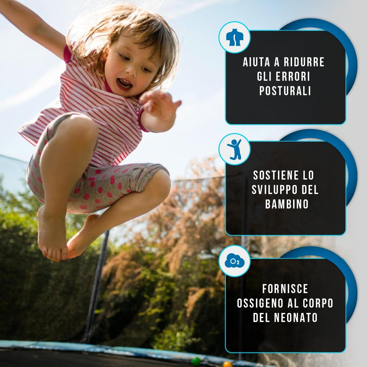 Trampolino da esterno, trampolino da giardino con recinzione di sicurezza e pali imbottiti per bambini, fitness da interno ed esterno
