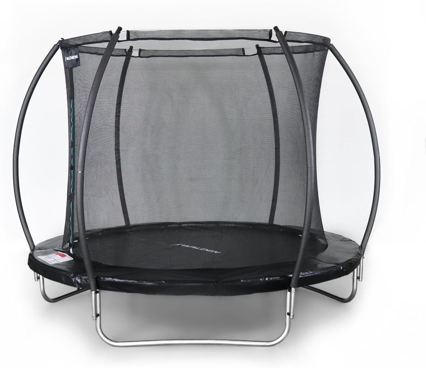 Trampolino da esterno, trampolino da giardino con recinzione di sicurezza e pali imbottiti per bambini, fitness da interno ed esterno