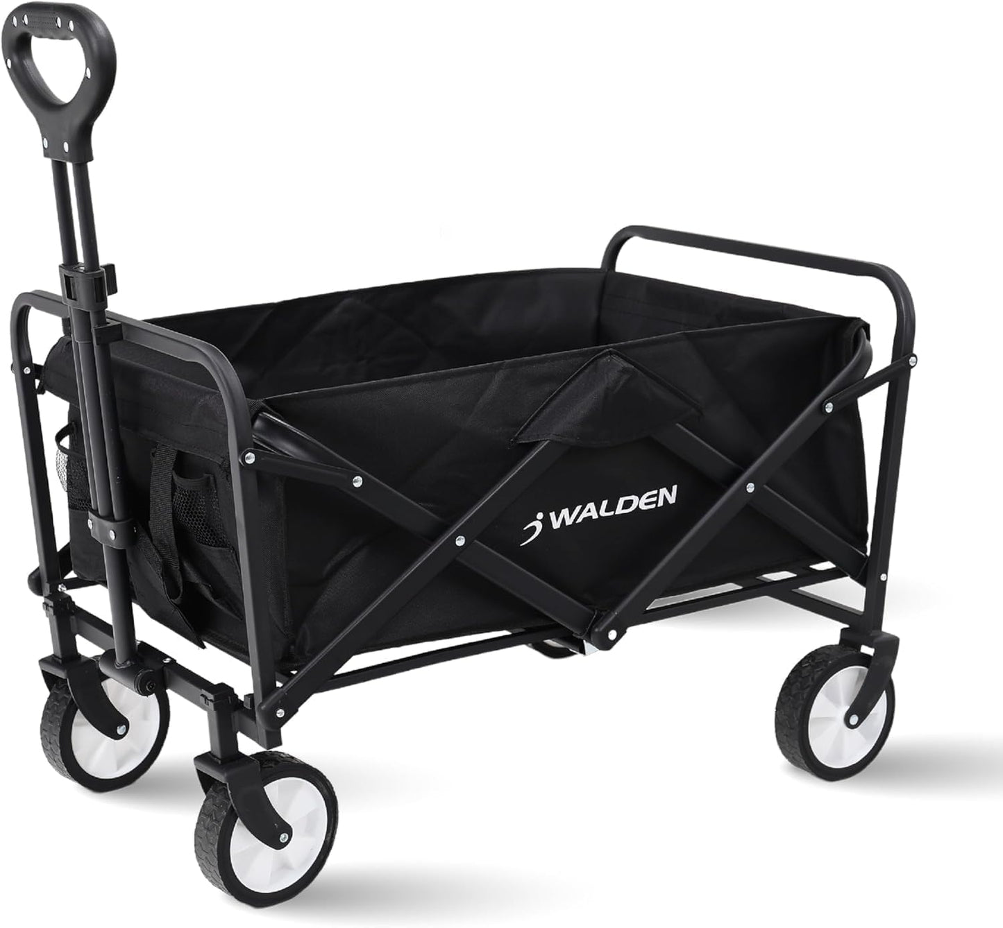 Carrello pieghevole, carrello da spiaggia di grande capacità, carrello pieghevole robusto, carrello pieghevole portatile per sport, shopping, campeggio